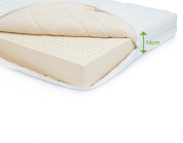 Naturlatex Deluxe 14cm im Bio Soft Bezug, 140x200cm
