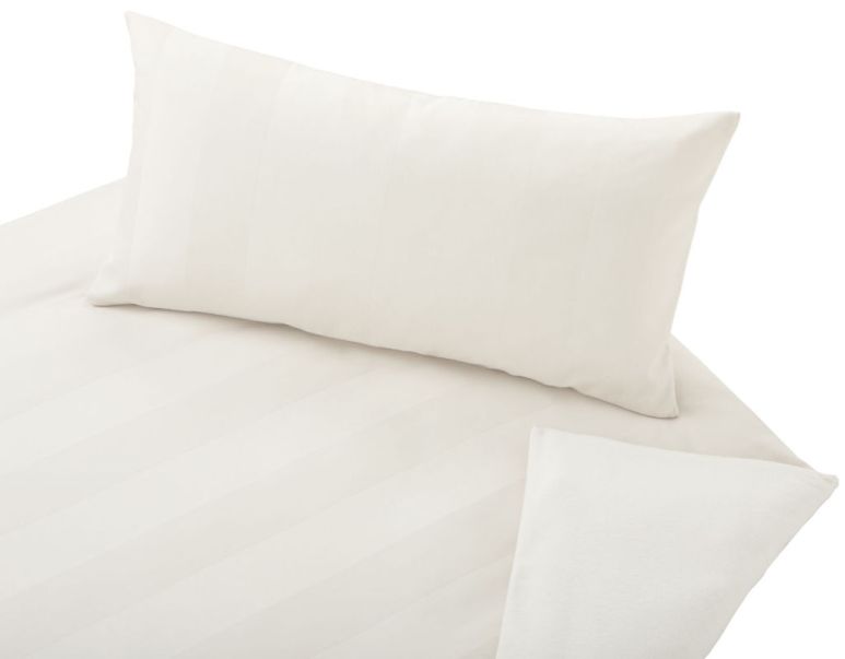 Kopfkissenbezug Biber/Satin - natur