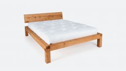 Bett YAK; metallfreies Massivholzbett; vorzüglich geeignet für Futons|Metallfreies Futonbett YAK aus massivem Zirbenholz